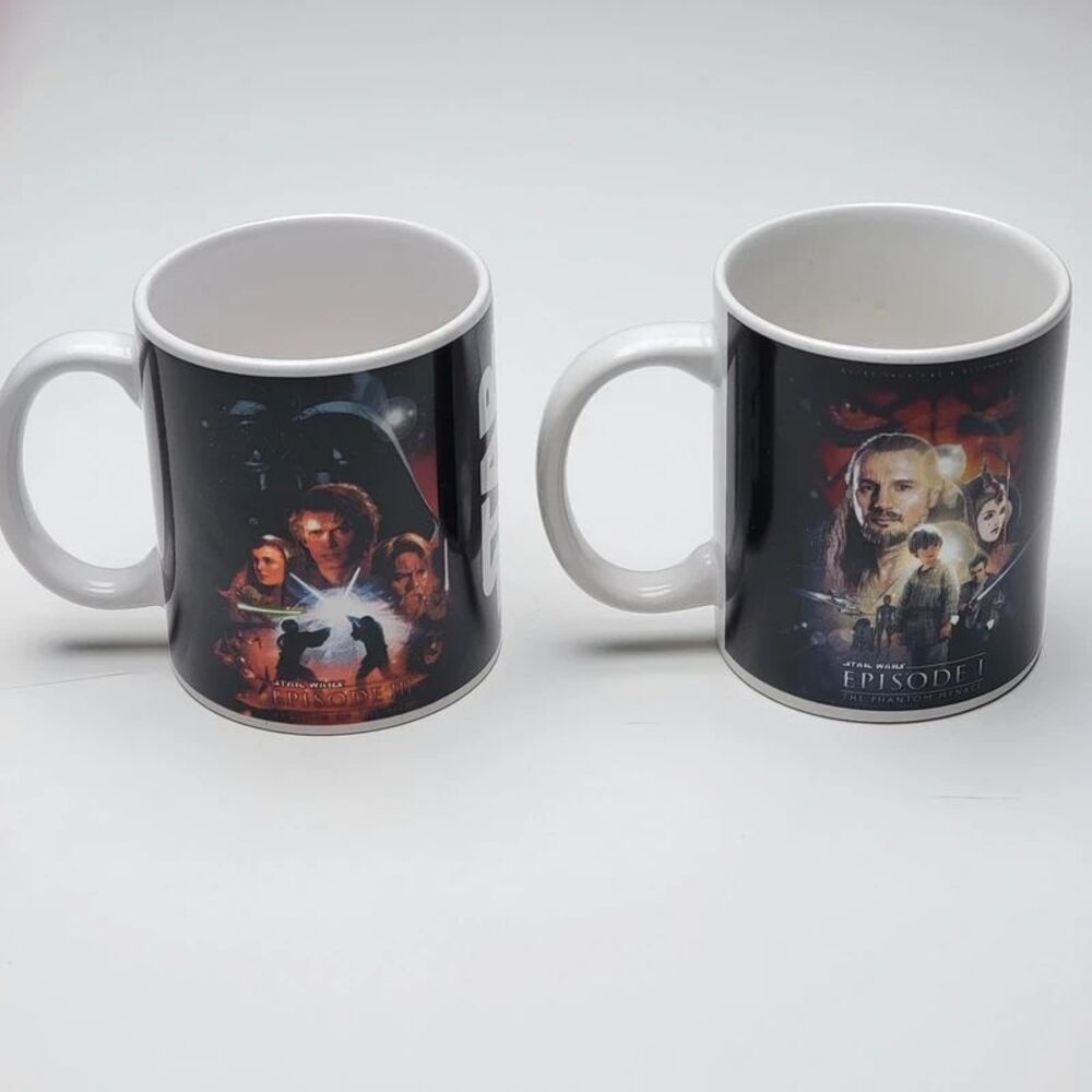 Vintage Star Wars Mugs Set of 2 Phantom Menace Revenge of the Sith Galerie